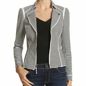 FINAL PRICE WHBM B&W Striped Suit Jacket